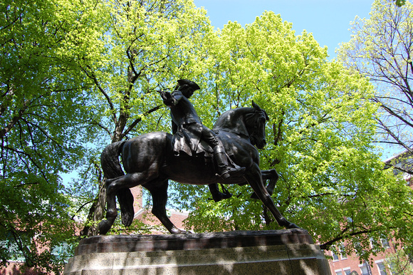 Paul Revere and Horse Statue