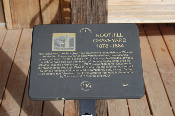 Boothill Graveyard  1878 - 1884